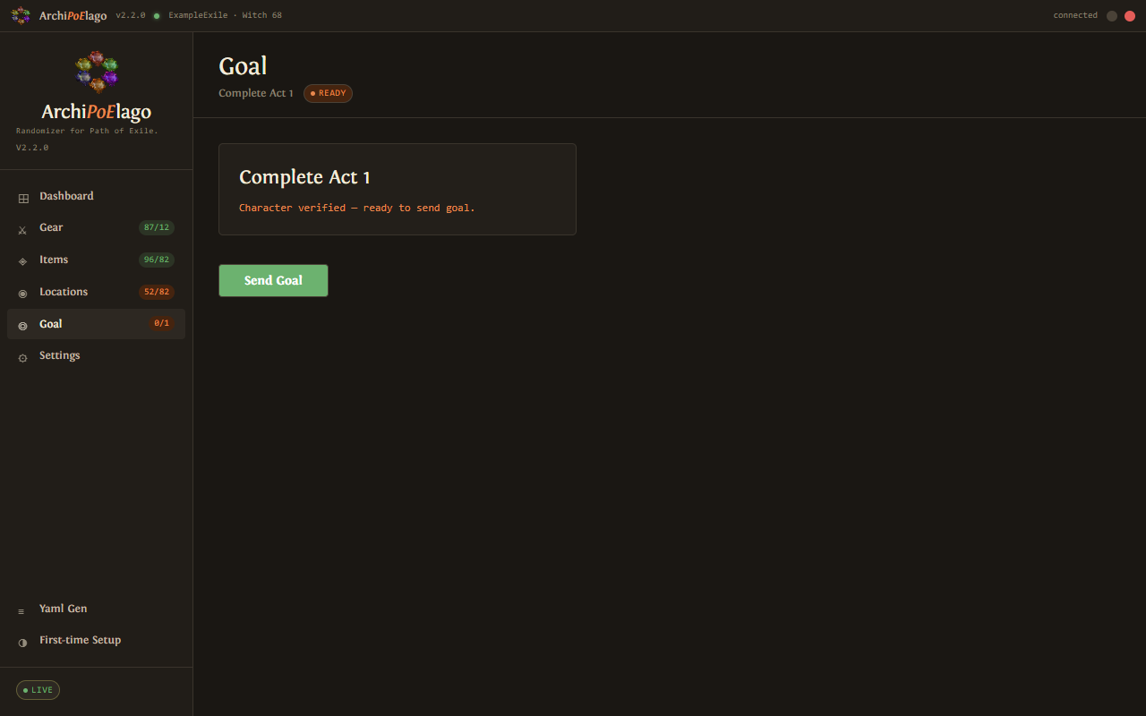 Goal tab with Send Goal button enabled